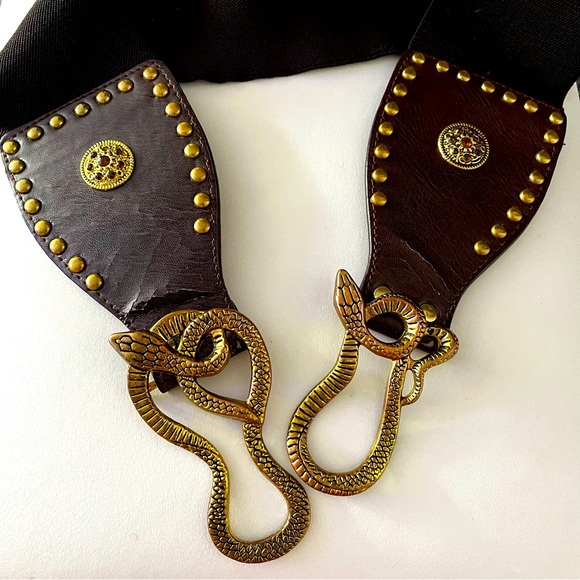 Cache s/m vintage snake buckle elastic belt - Picture 1 of 14